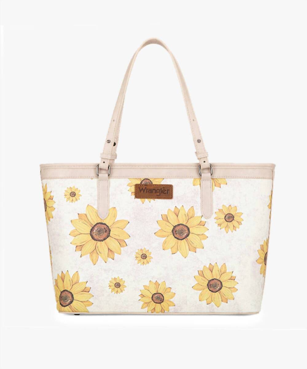 NEW WRANGLER sunflower tote bag in beige